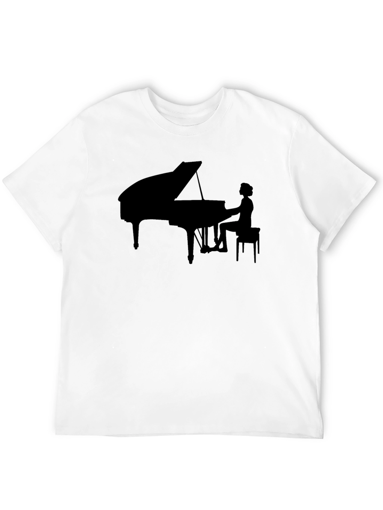 Piano Player Graphic Tee - Black T-Shirt