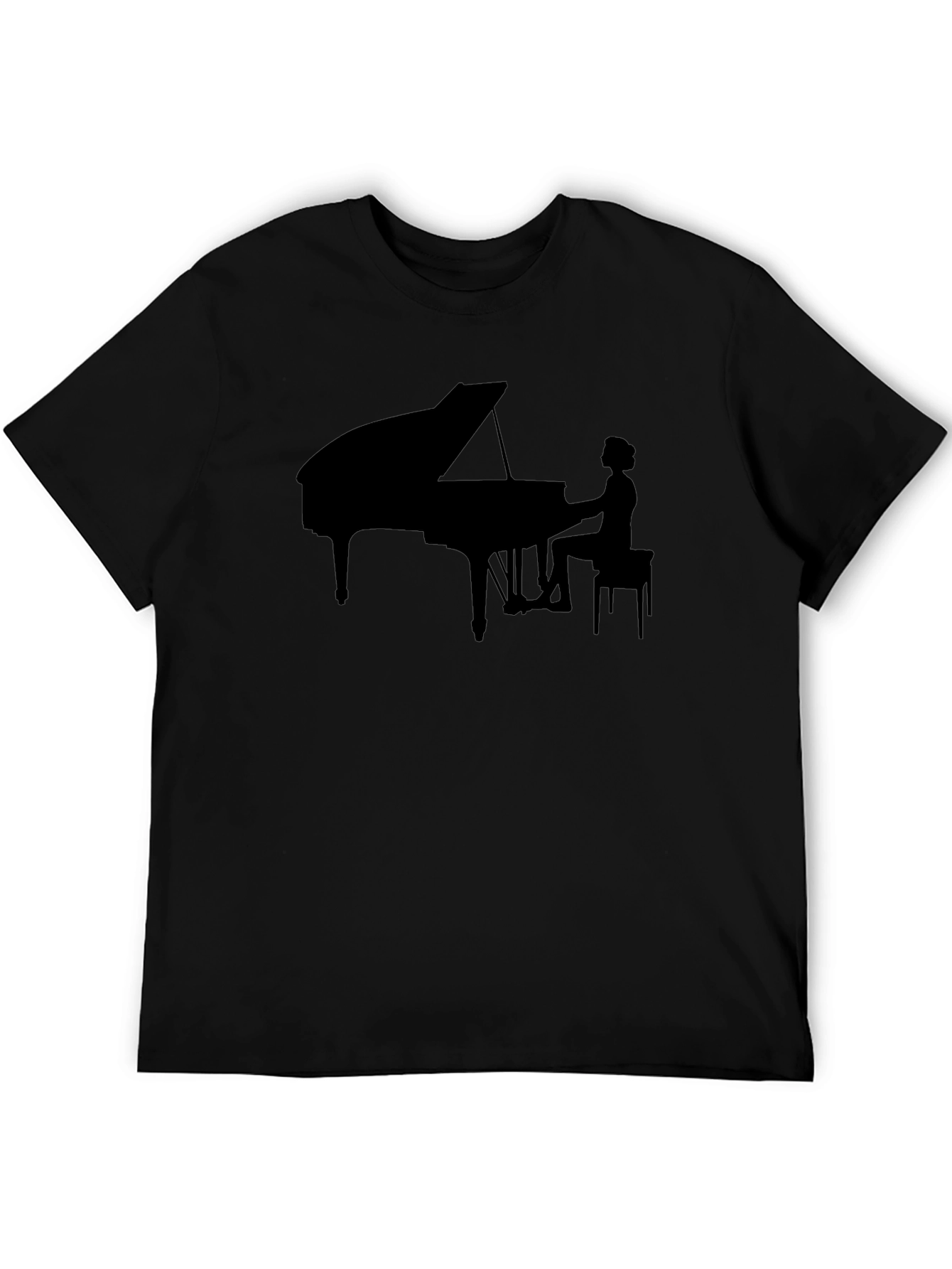 Piano Player Graphic Tee - Black T-Shirt
