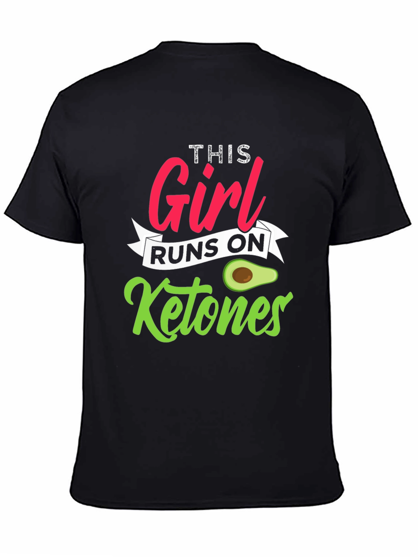 This Girl Runs On Ketones Black T-Shirt