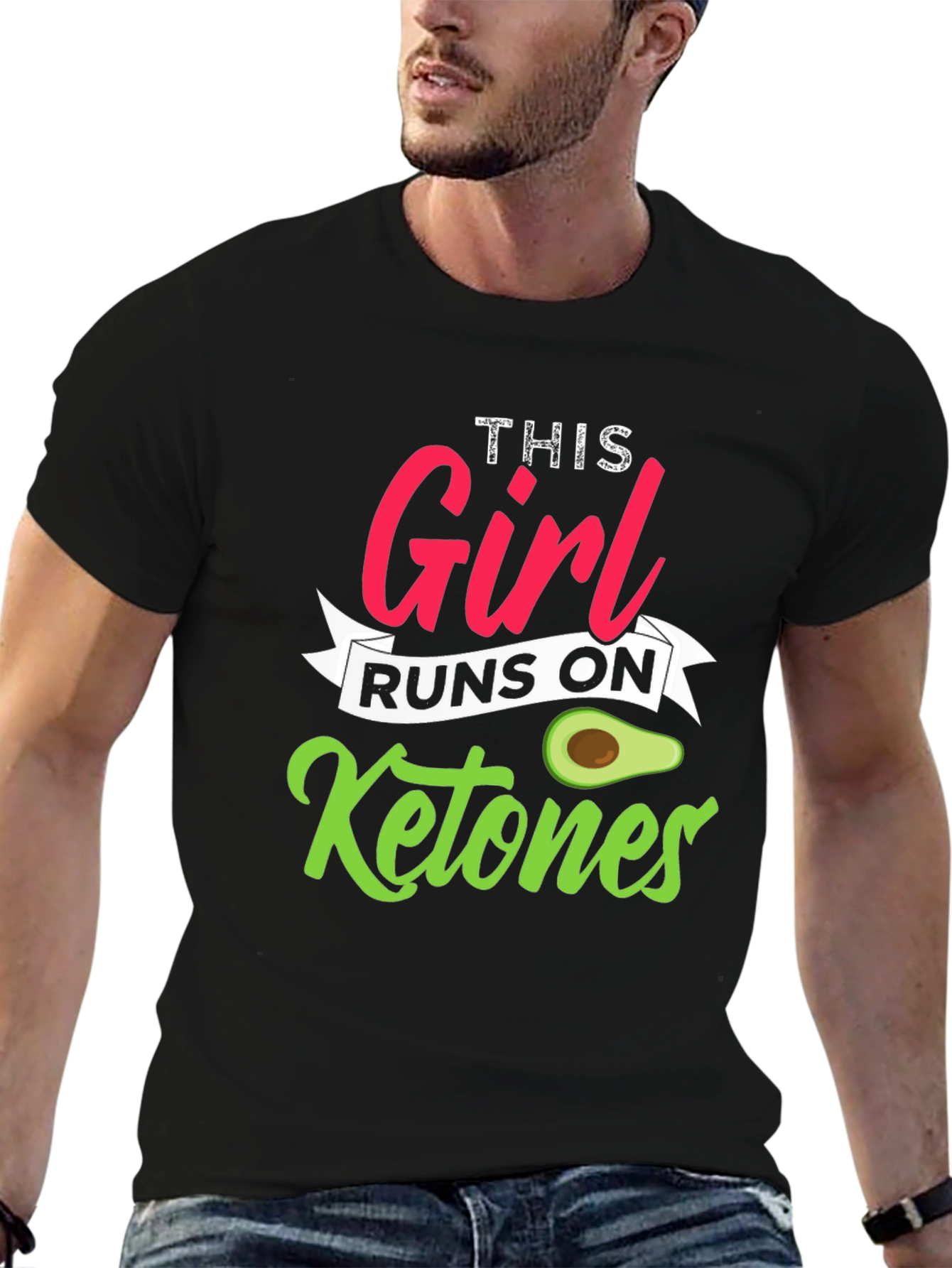 This Girl Runs On Ketones Black T-Shirt