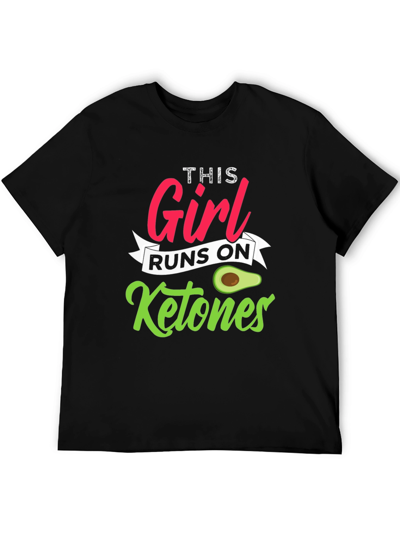This Girl Runs On Ketones Black T-Shirt