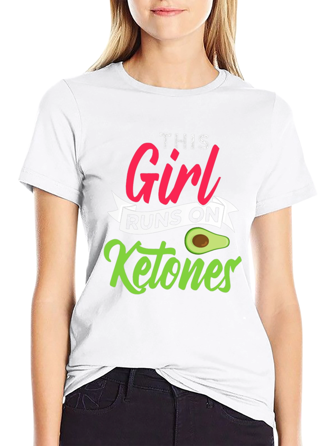 This Girl Runs On Ketones Black T-Shirt