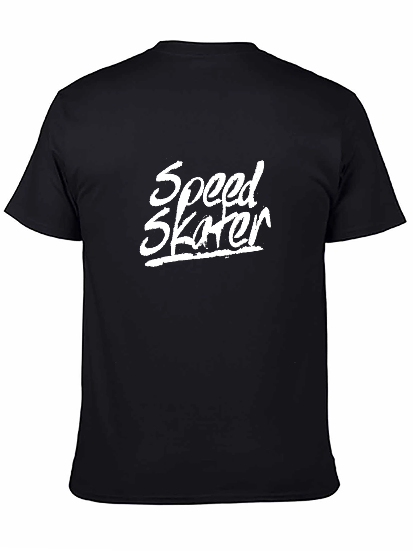 Speed Skater Graphic T-Shirt - Black Casual Style