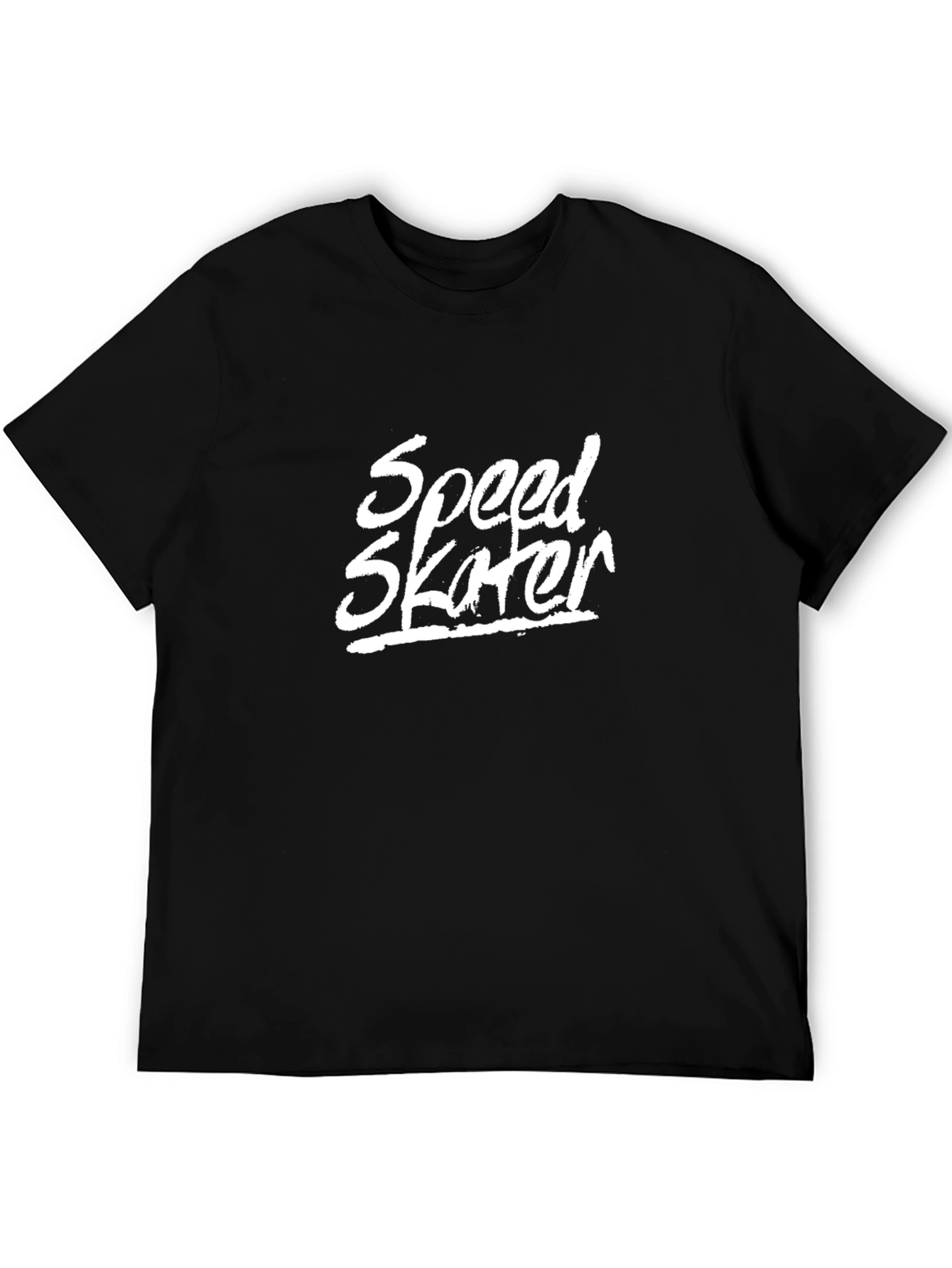 Speed Skater Graphic T-Shirt - Black Casual Style