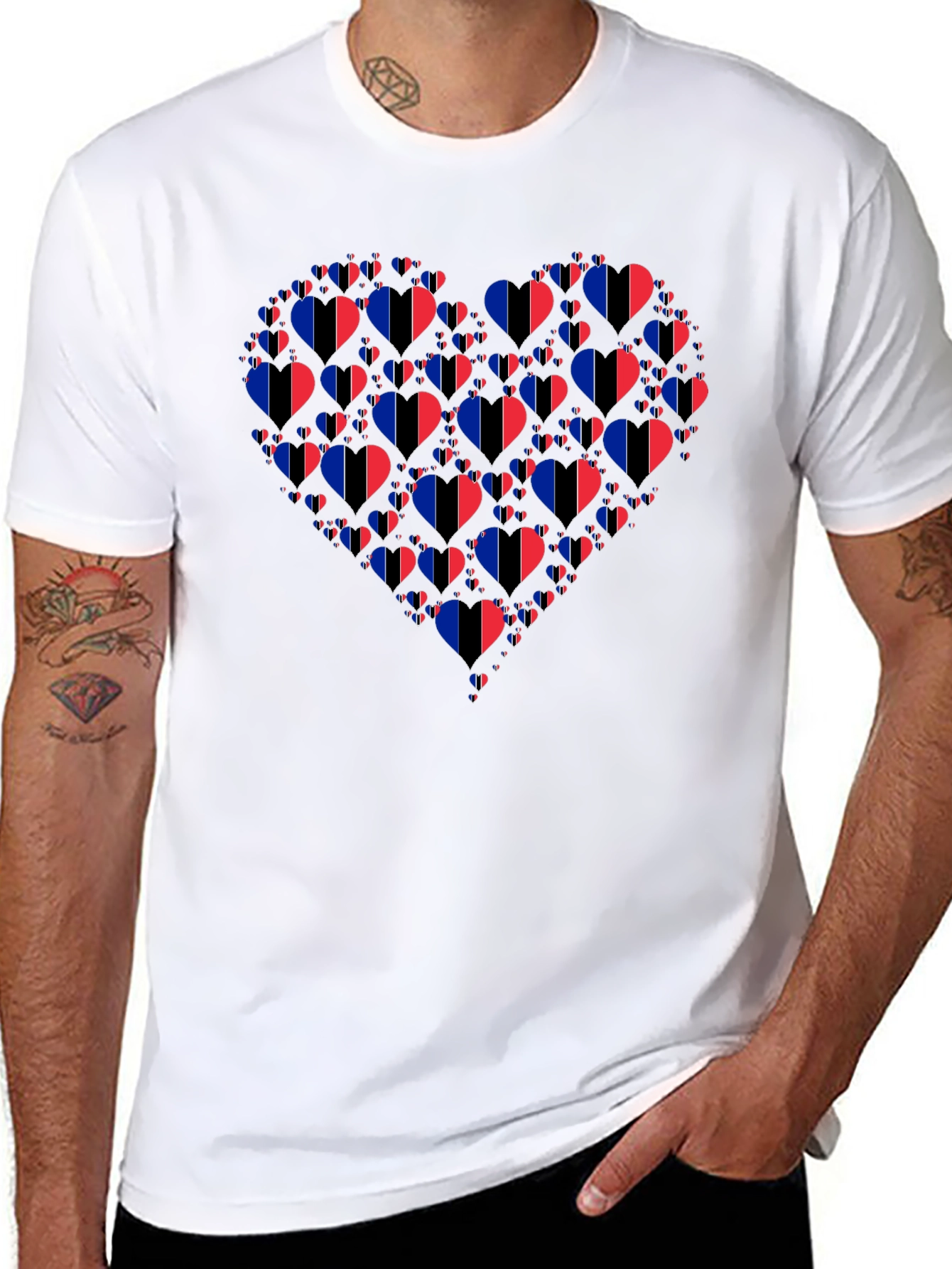 Heart of Flags T-Shirt - Unique Graphic Tee