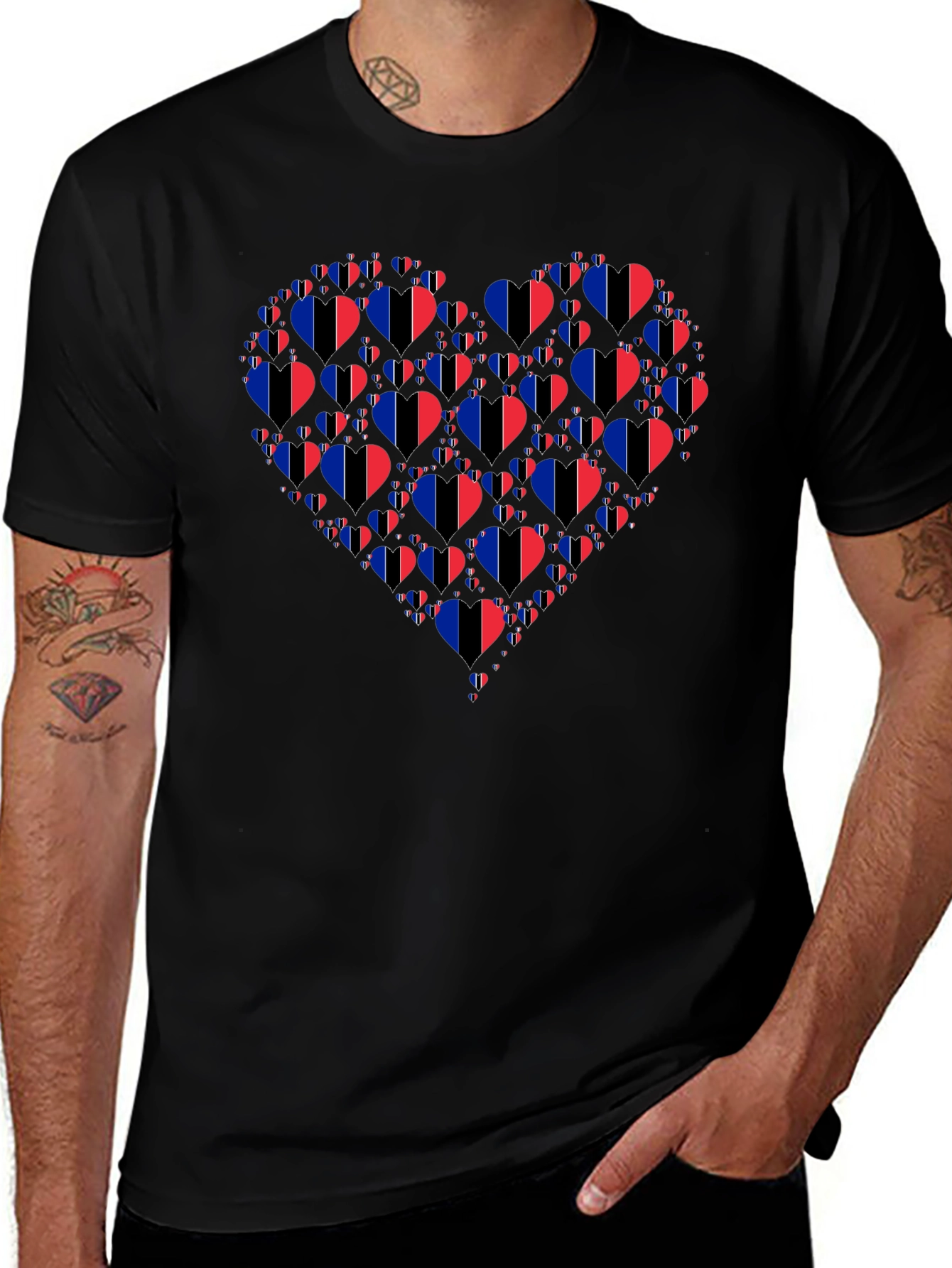 Heart of Flags T-Shirt - Unique Graphic Tee