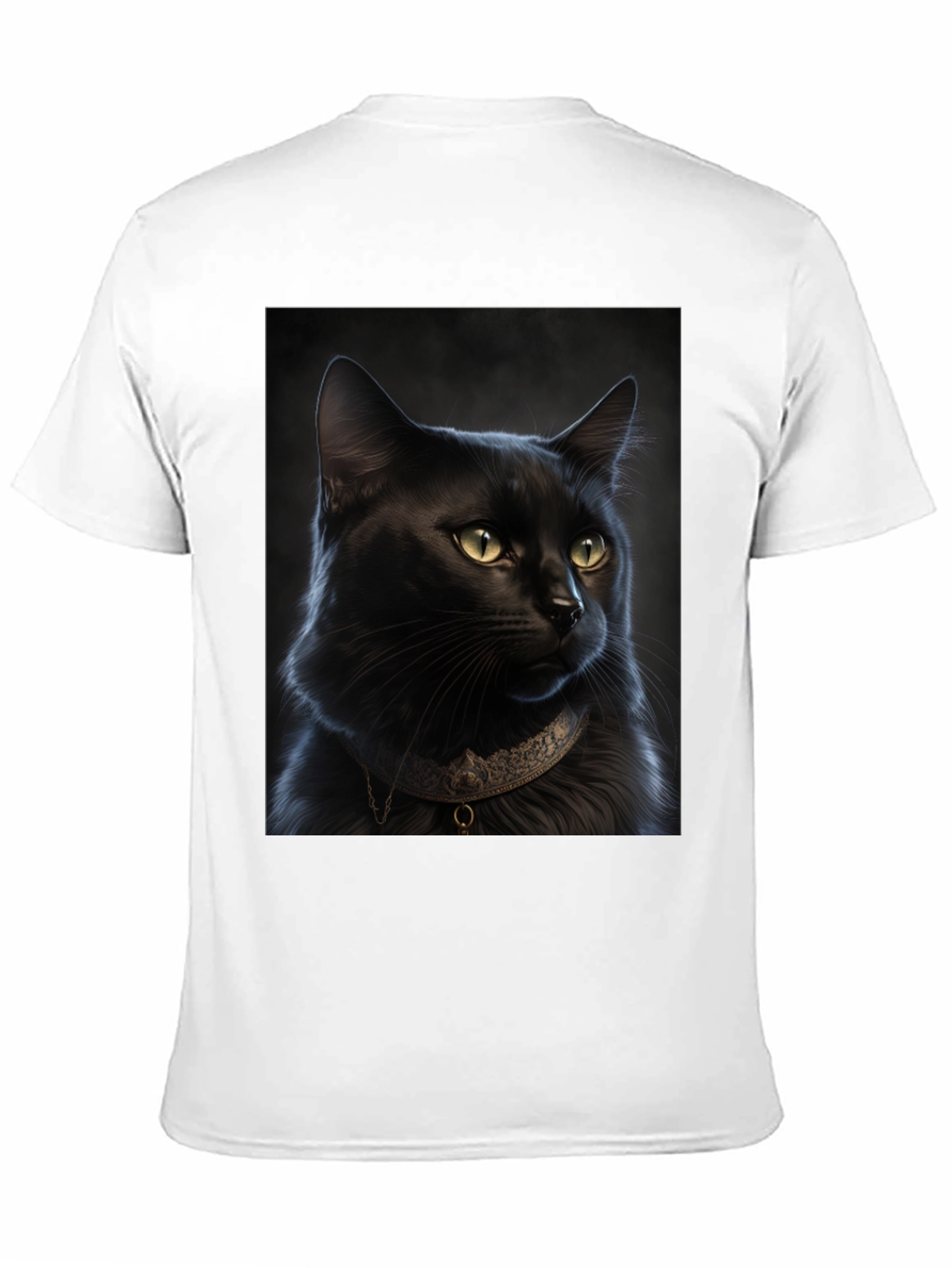 Black Cat Portrait Graphic T-Shirt