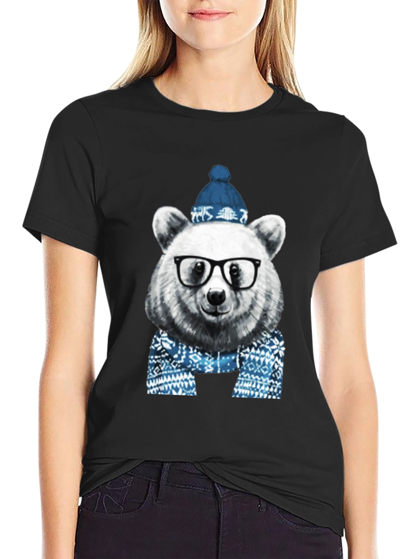Bear with Glasses T-Shirt - Winter Edition
