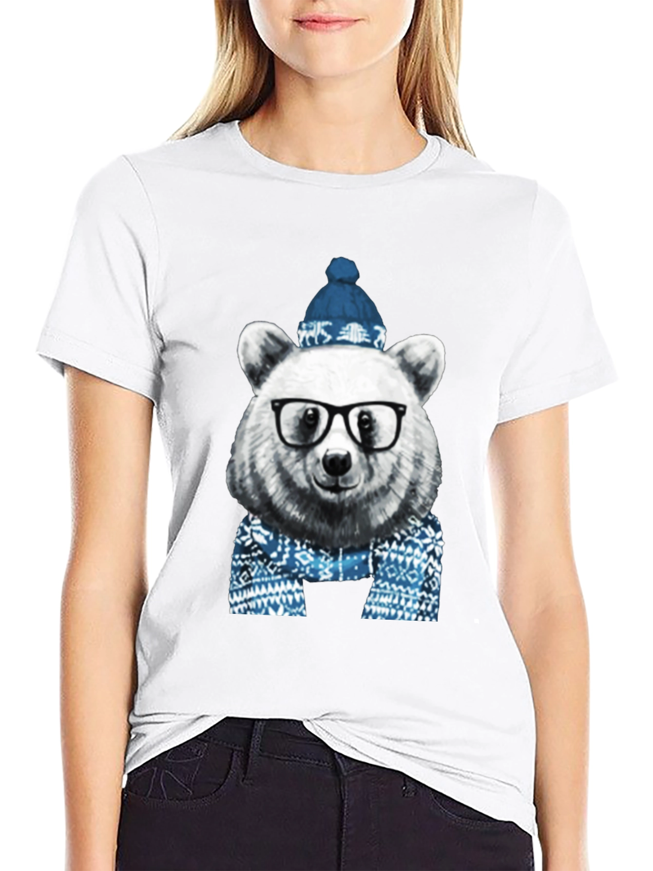 Bear with Glasses T-Shirt - Winter Edition
