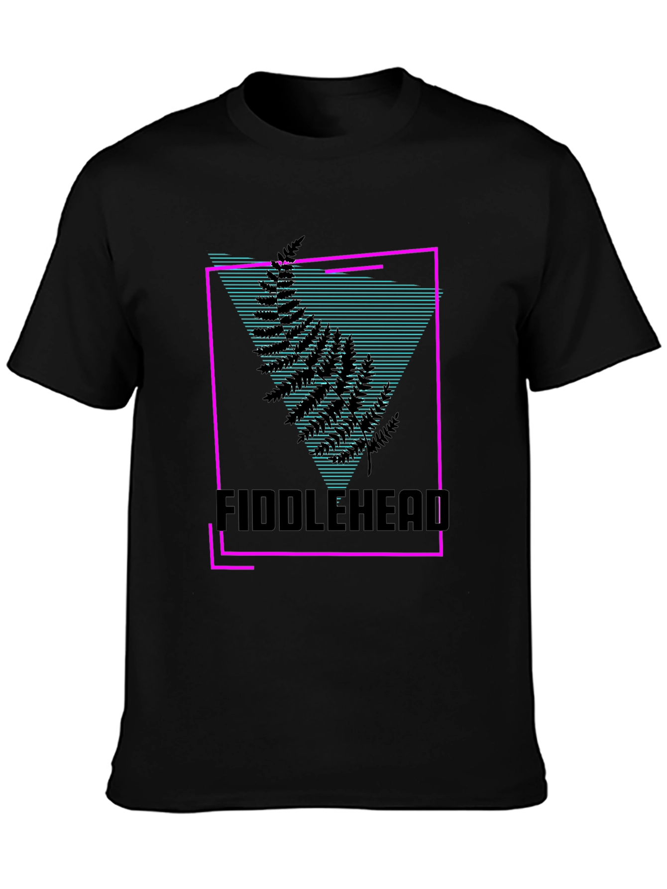 Fiddlehead Graphic T-Shirt - Retro Synthwave Design