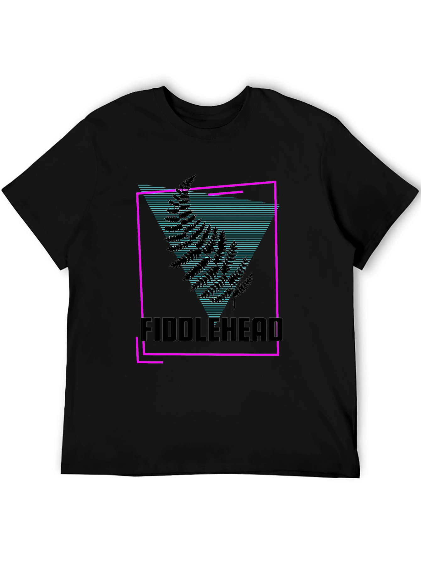 Fiddlehead Graphic T-Shirt - Retro Synthwave Design