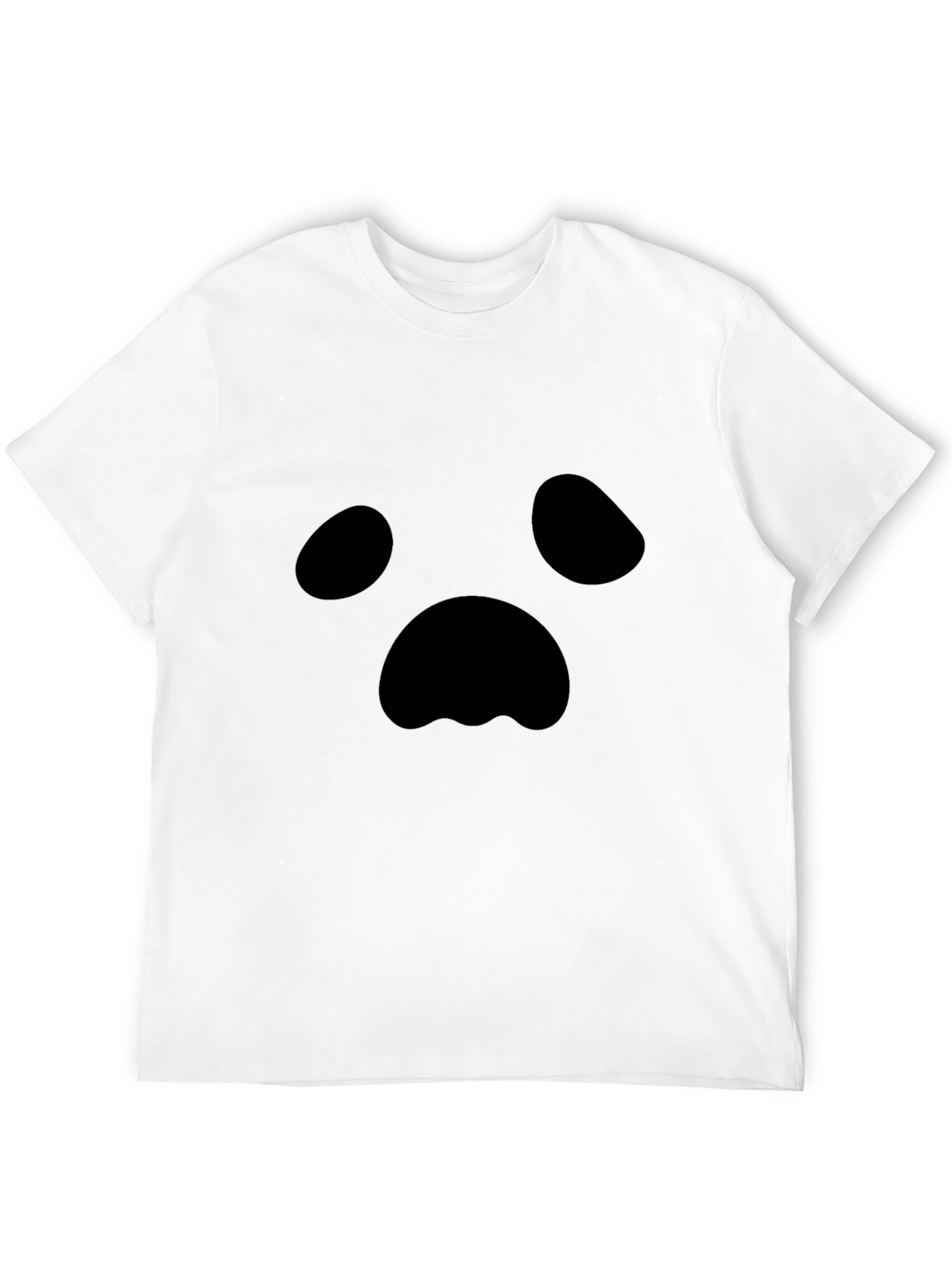 Spooky Ghost Face Black T-Shirt
