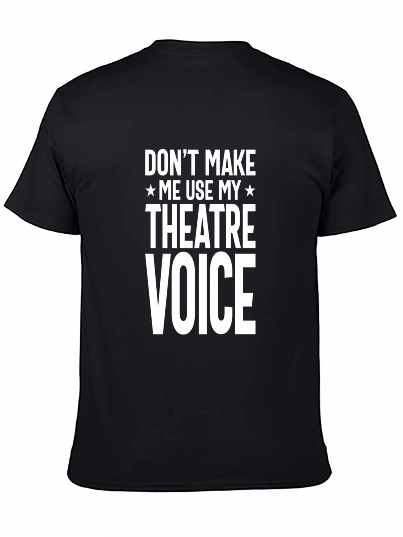 Theater Voice Graphic Tee - Black Cotton T-Shirt