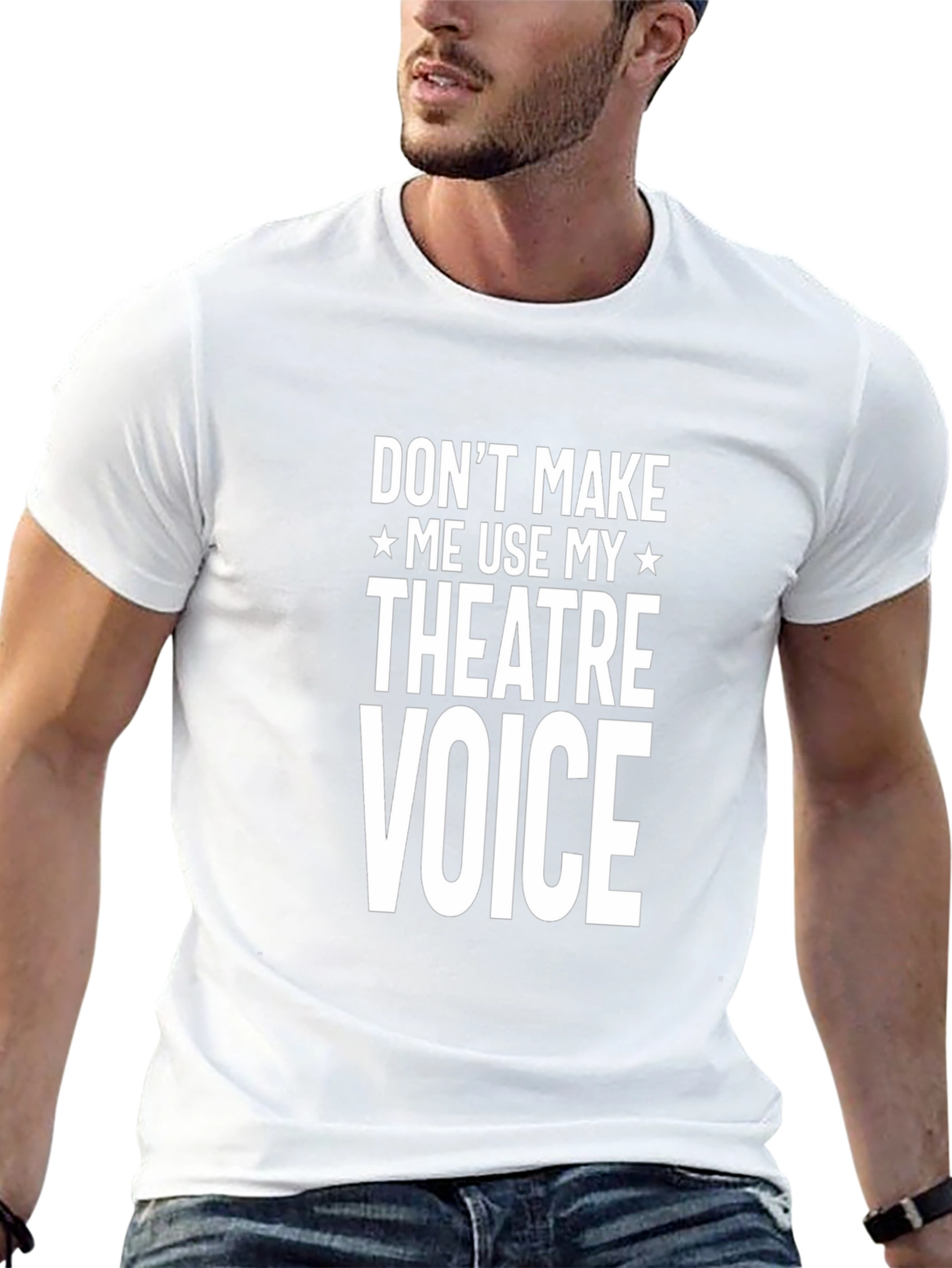 Theater Voice Graphic Tee - Black Cotton T-Shirt