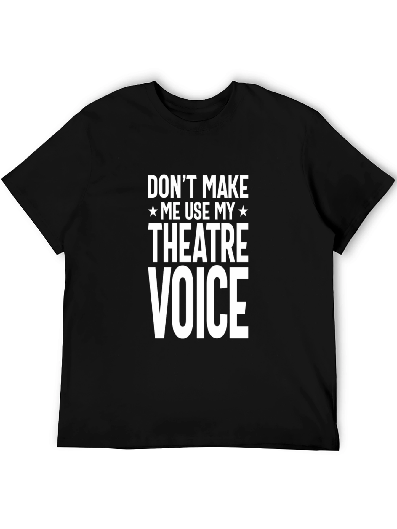 Theater Voice Graphic Tee - Black Cotton T-Shirt