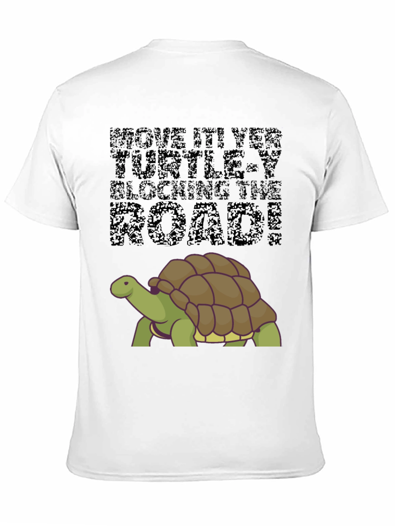 Move It! Turtle Graphic Tee - Black Cotton Blend