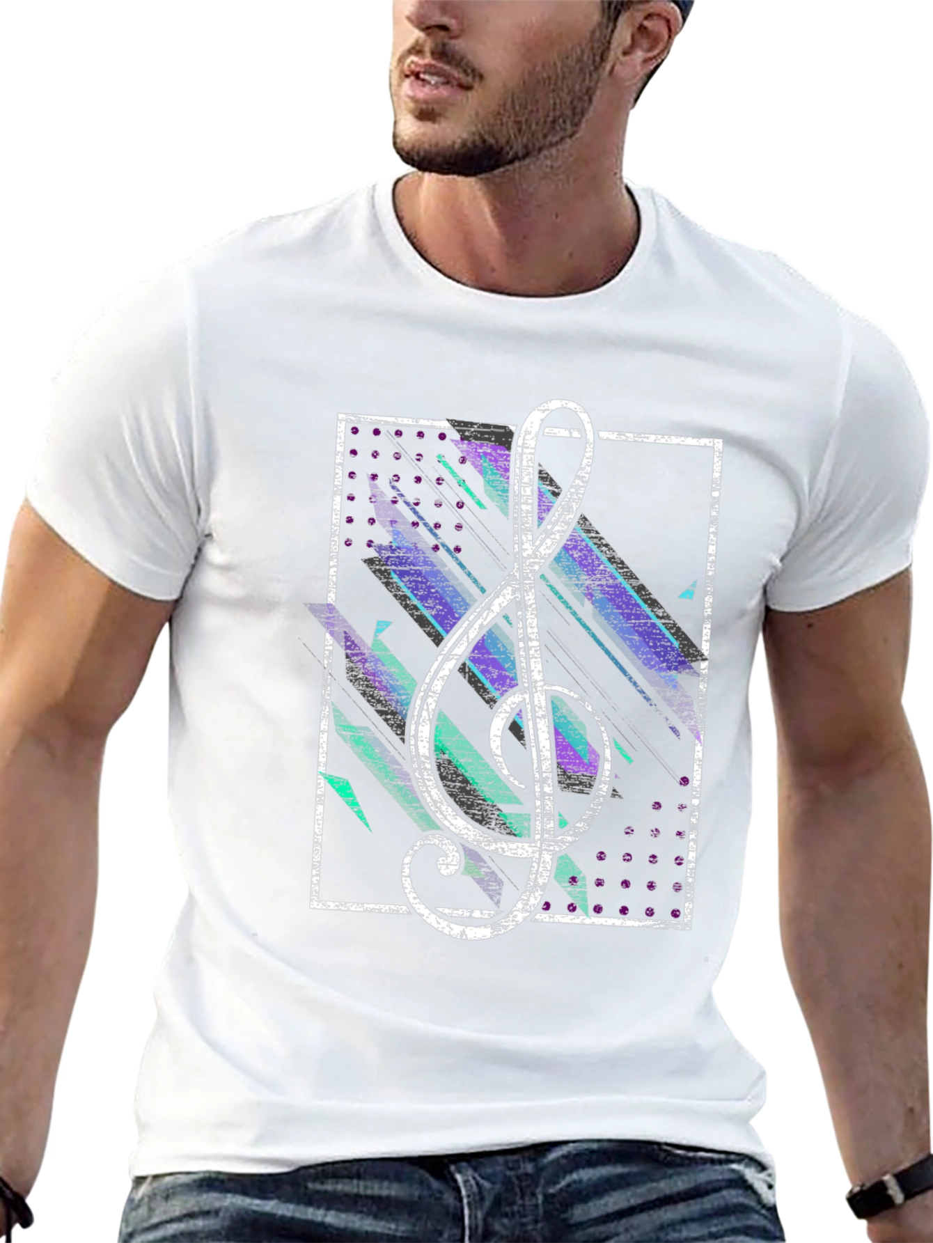 Treble Clef Graphic Tee - Music Lovers T-Shirt