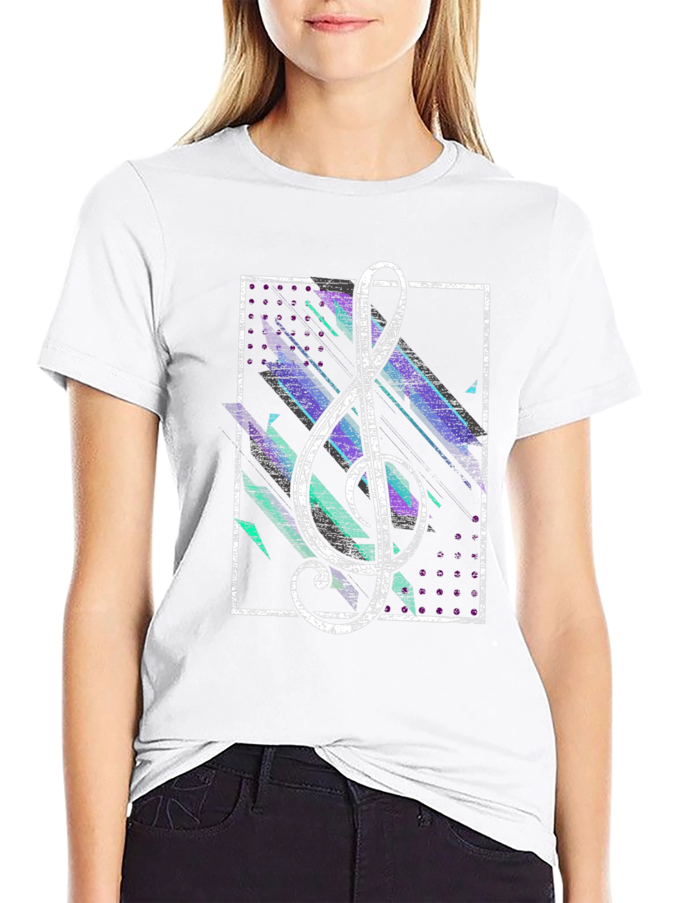 Treble Clef Graphic Tee - Music Lovers T-Shirt
