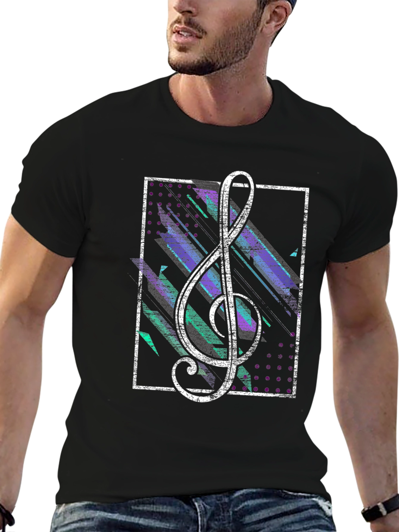 Treble Clef Graphic Tee - Music Lovers T-Shirt
