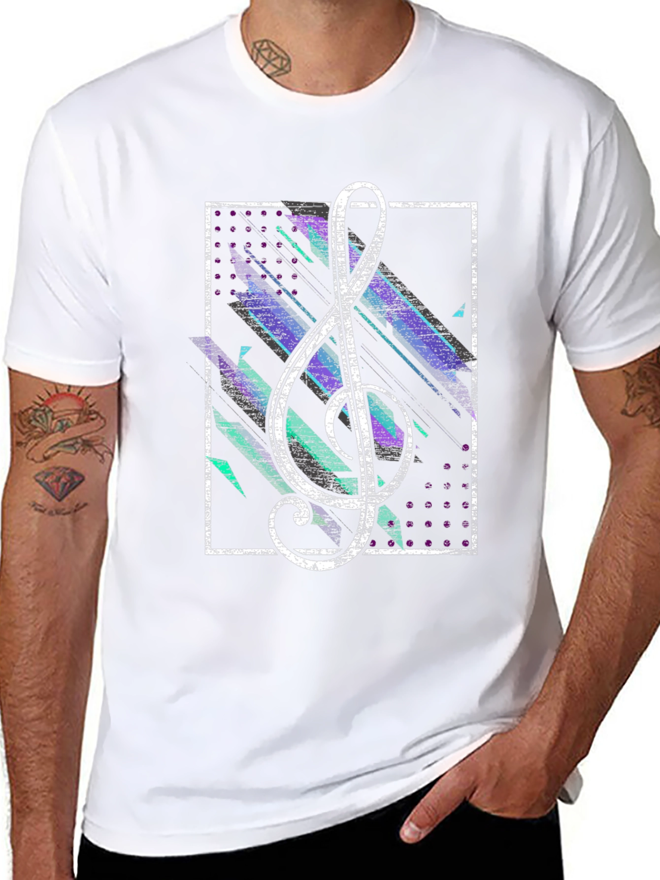 Treble Clef Graphic Tee - Music Lovers T-Shirt