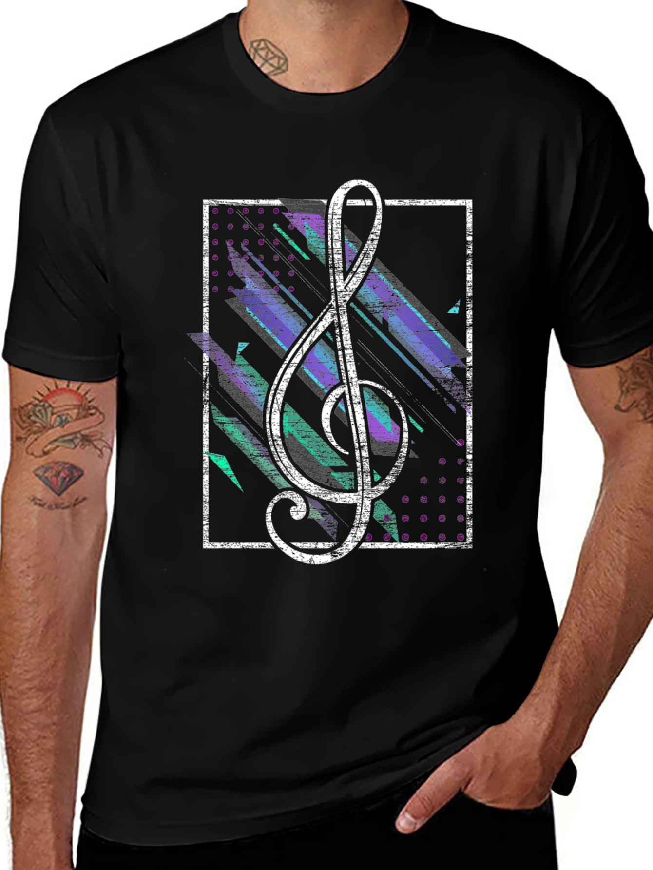 Treble Clef Graphic Tee - Music Lovers T-Shirt