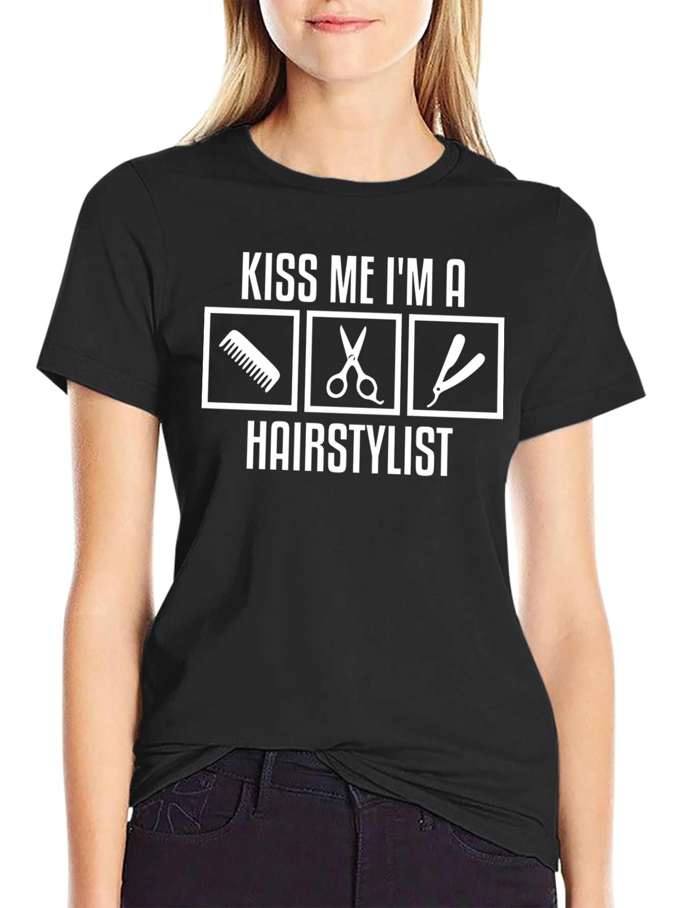 Kiss Me Im A Hairstylist Graphic T-Shirt