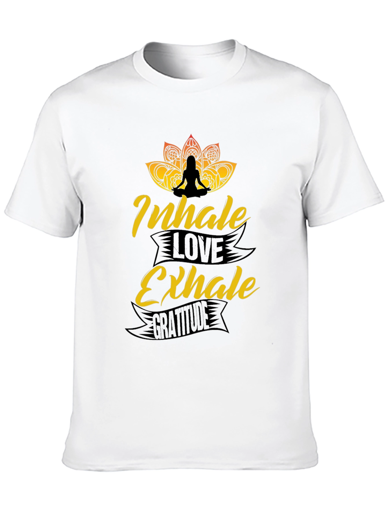 Inhale Love Exhale Gratitude Black T-Shirt