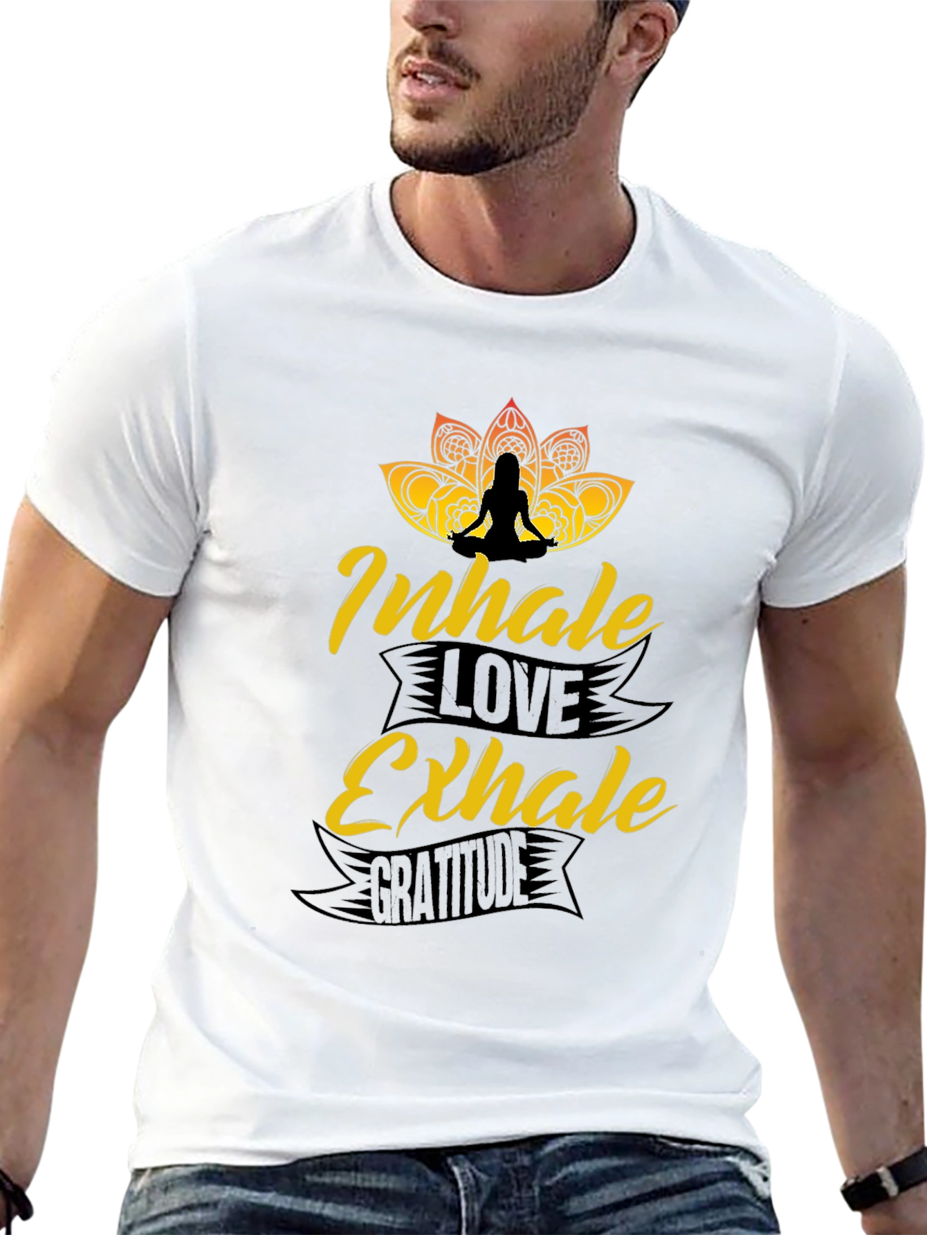 Inhale Love Exhale Gratitude Black T-Shirt