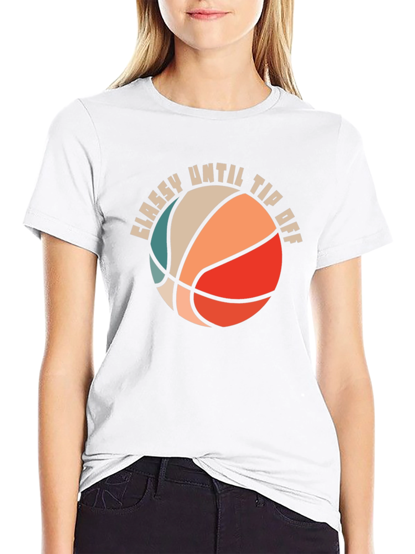 Classy Until Tip Off Basketball Graphic Tee