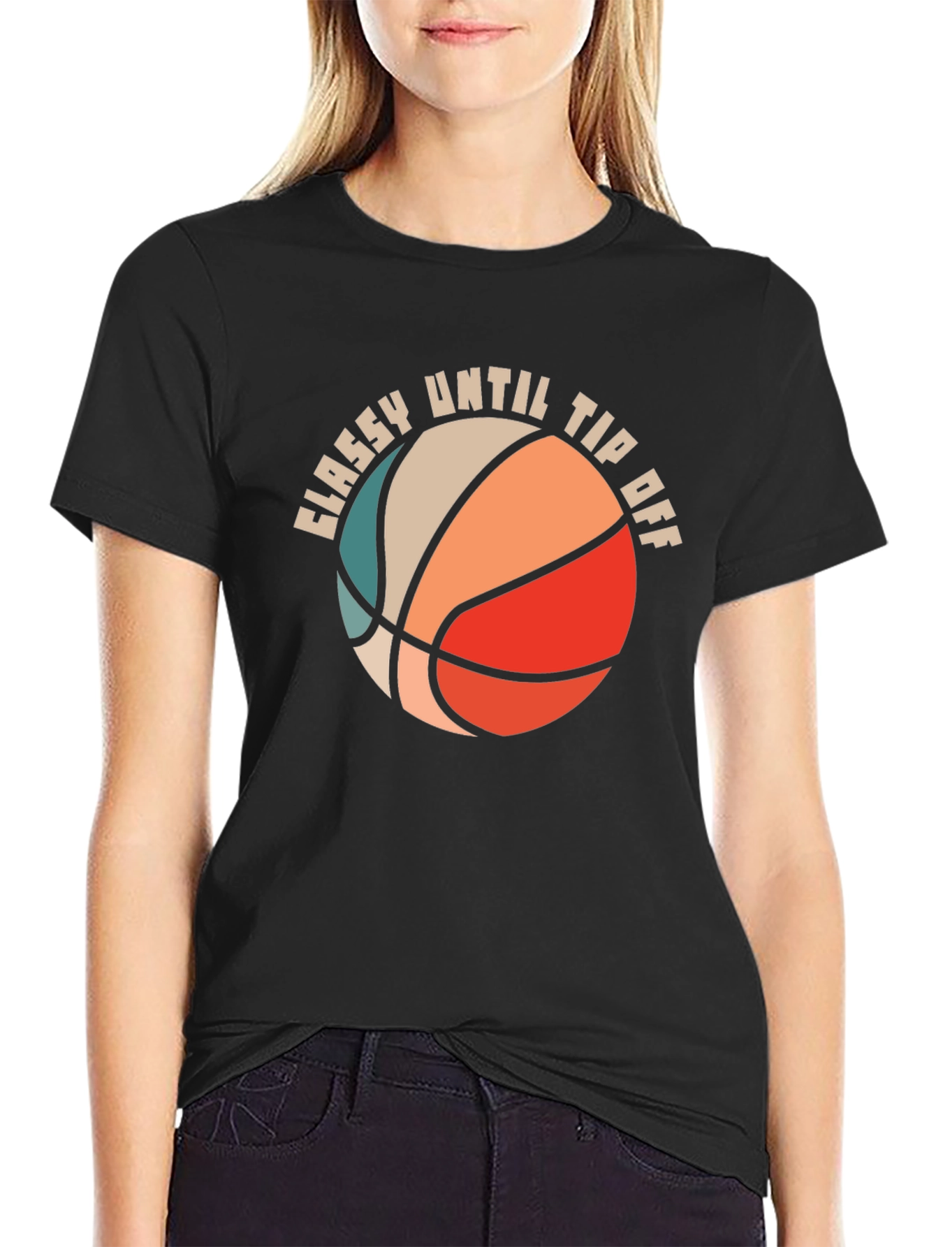 Classy Until Tip Off Basketball Graphic Tee
