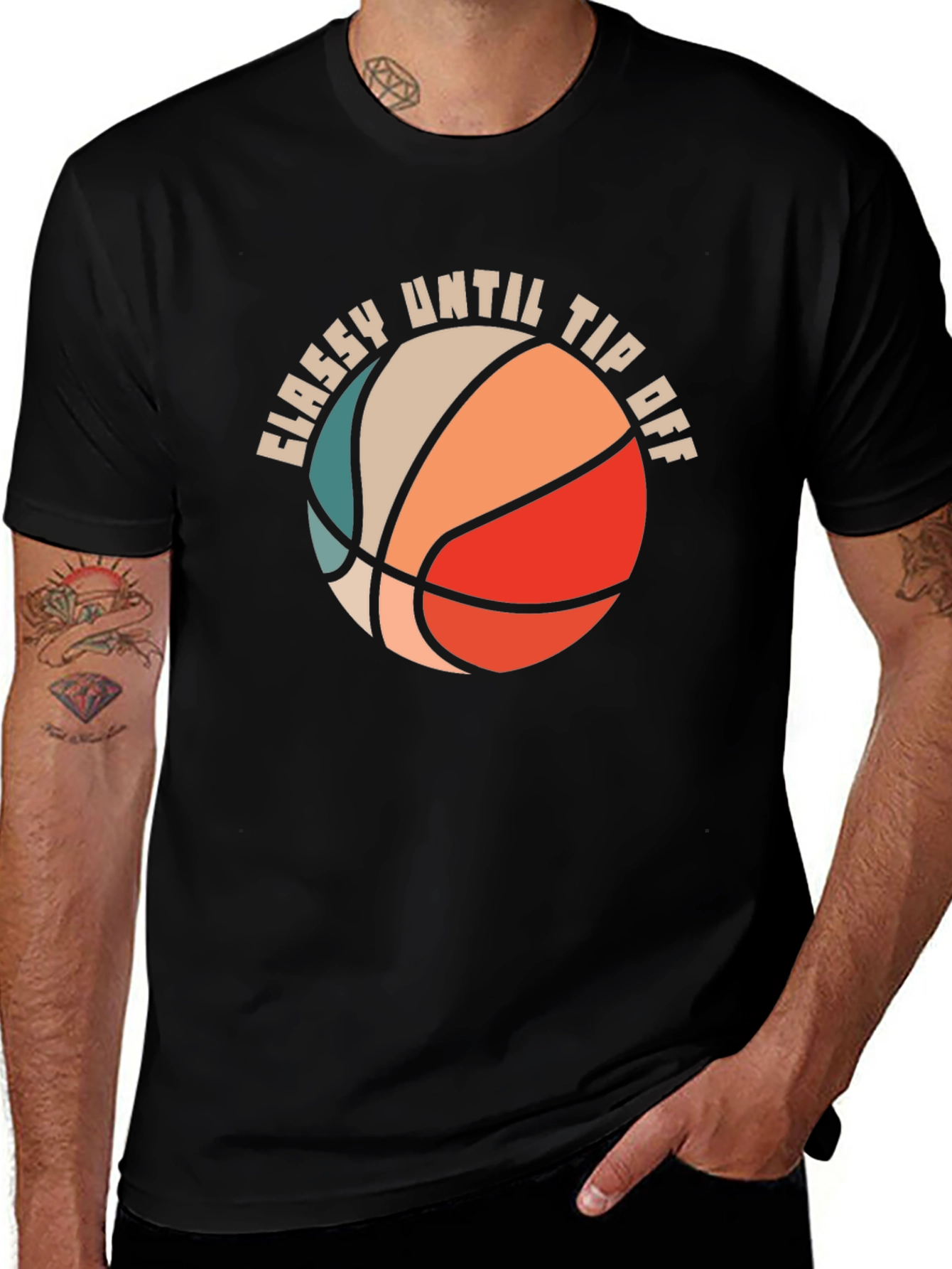 Classy Until Tip Off Basketball Graphic Tee