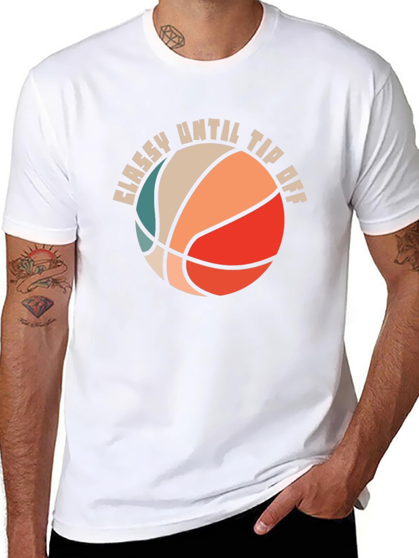 Classy Until Tip Off Basketball Graphic Tee