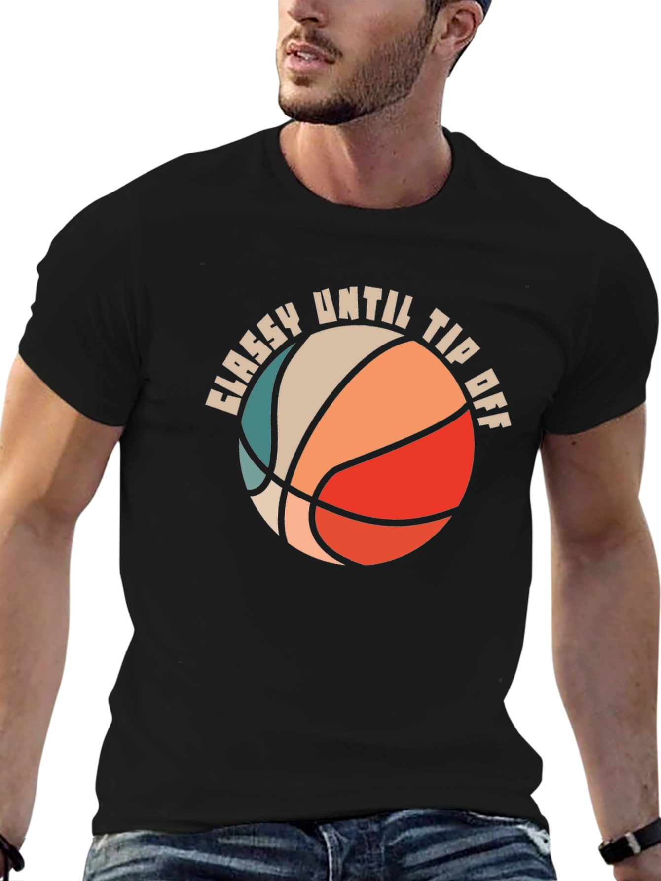 Classy Until Tip Off Basketball Graphic Tee