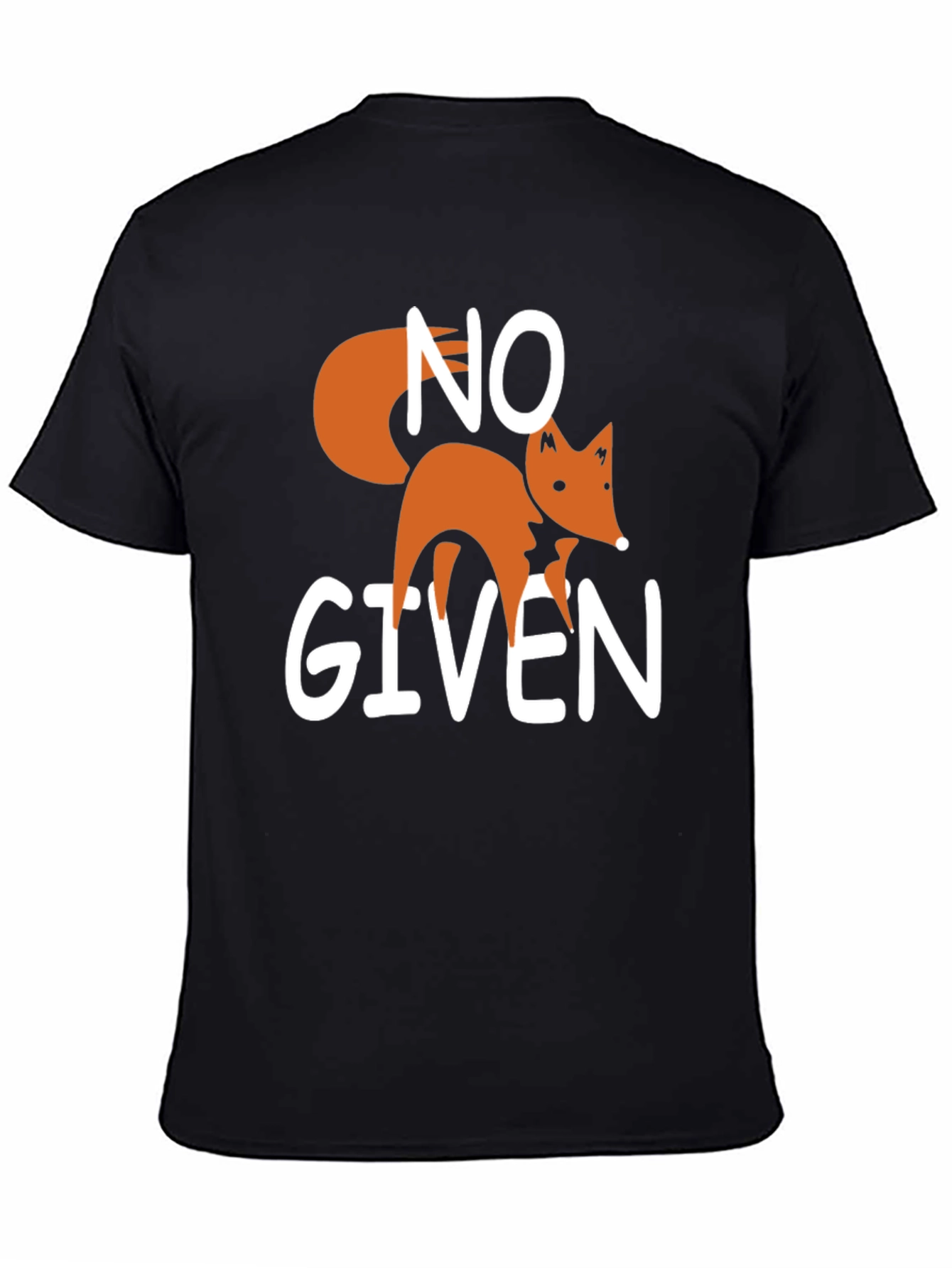 No Fox Given Black T-Shirt Graphic Tee