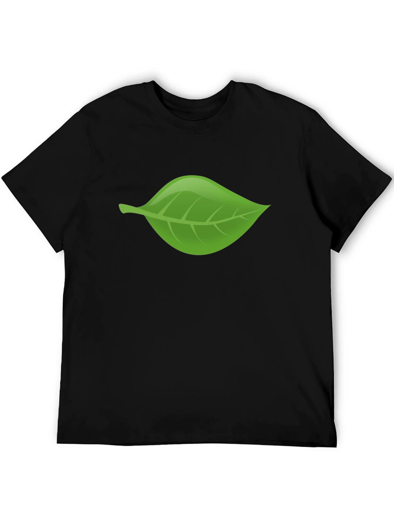 Leaf Graphic Black T-Shirt