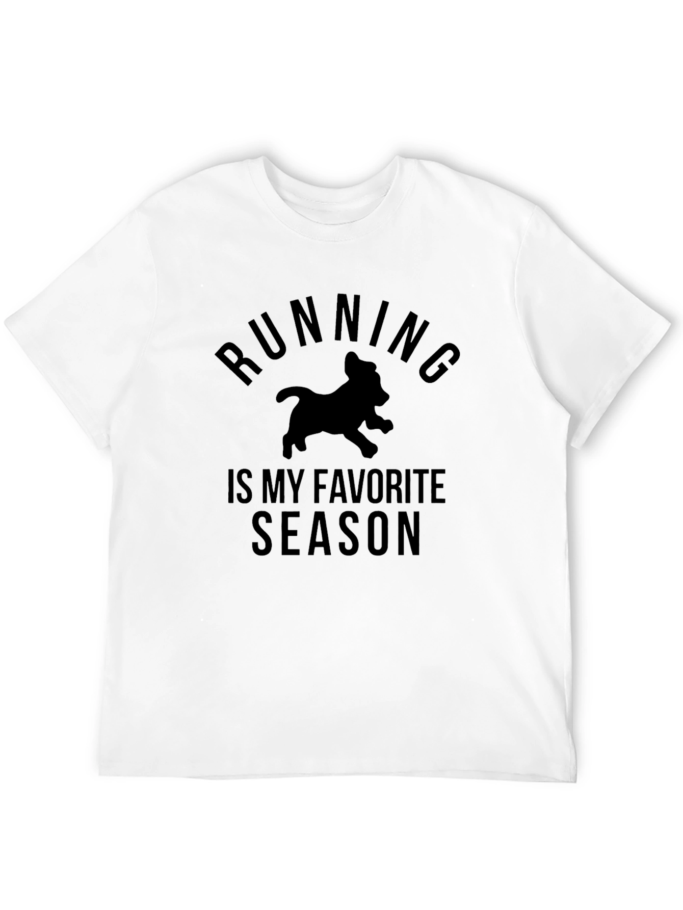 Running Is My Favorite Season Black Graphic Tee