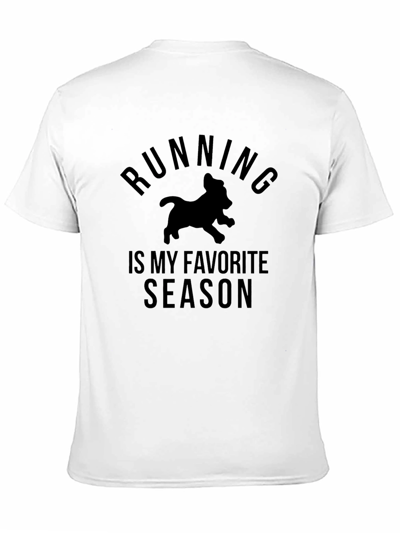 Running Is My Favorite Season Black Graphic Tee