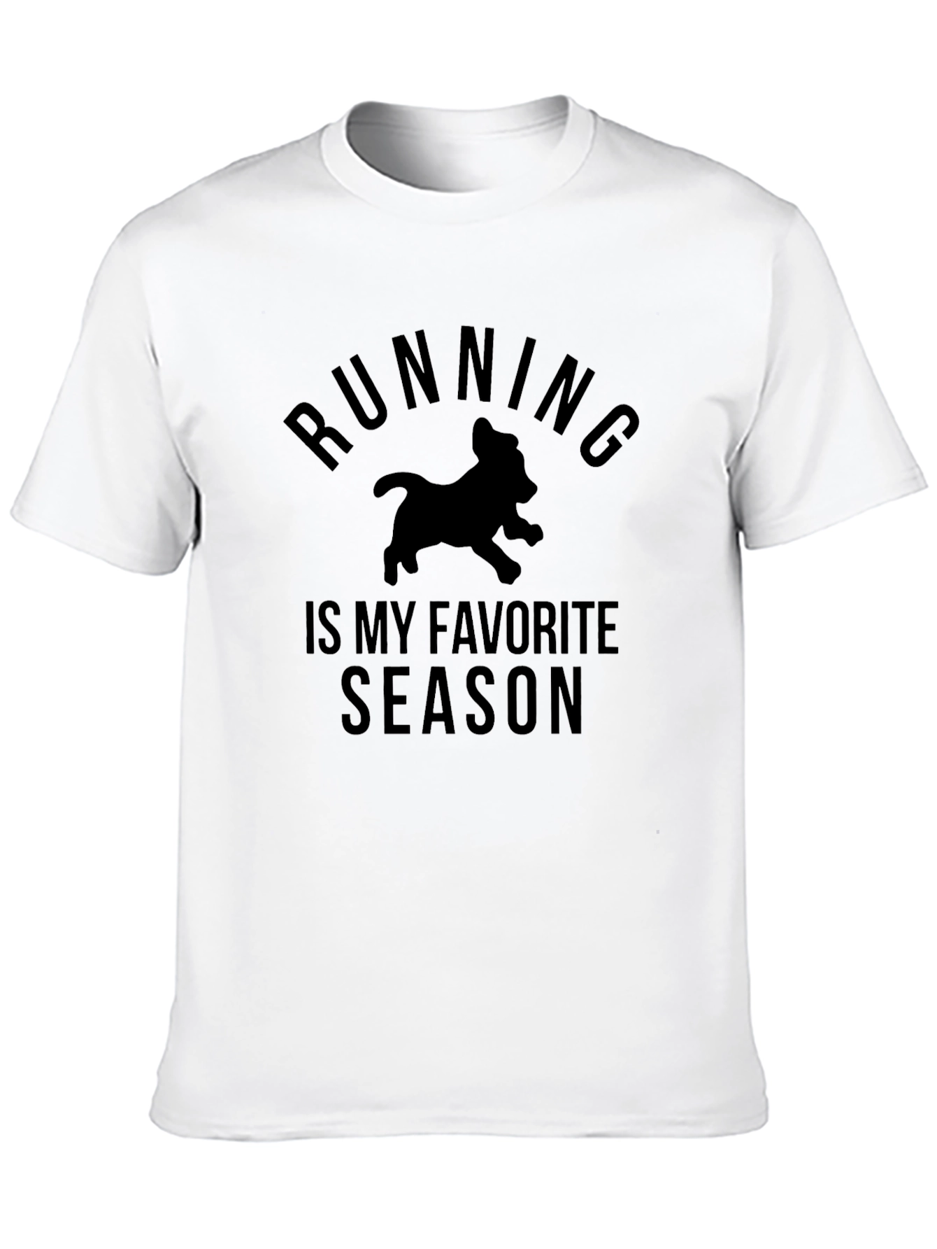 Running Is My Favorite Season Black Graphic Tee