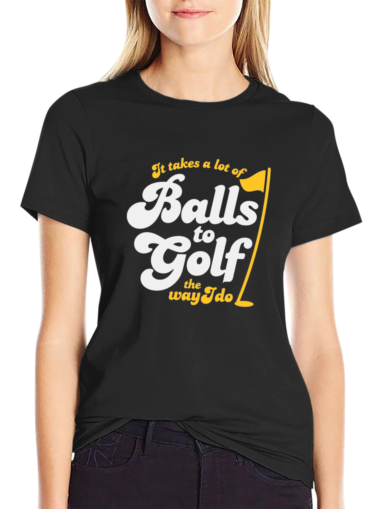 Balls to Golf Black T-Shirt