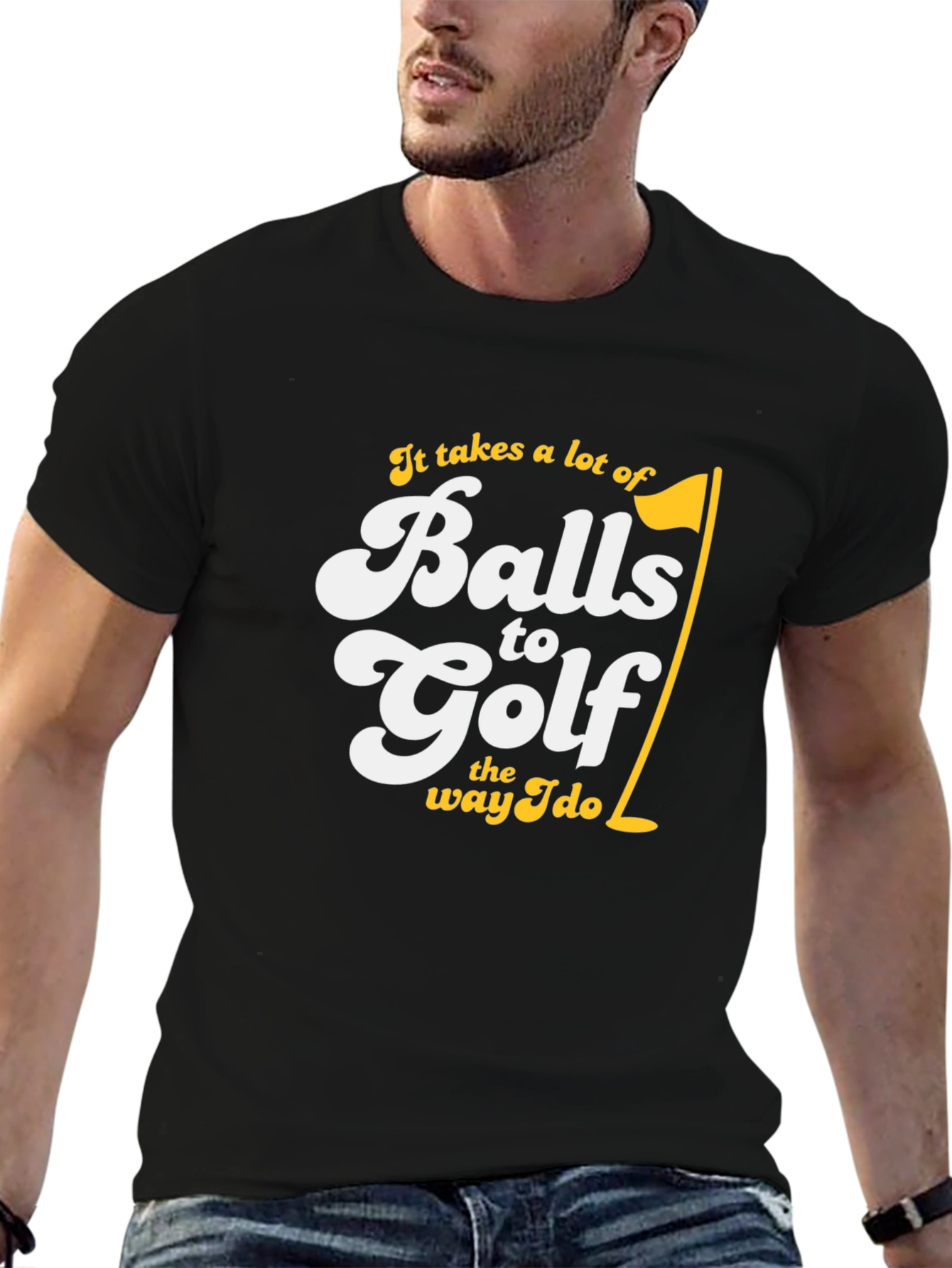 Balls to Golf Black T-Shirt