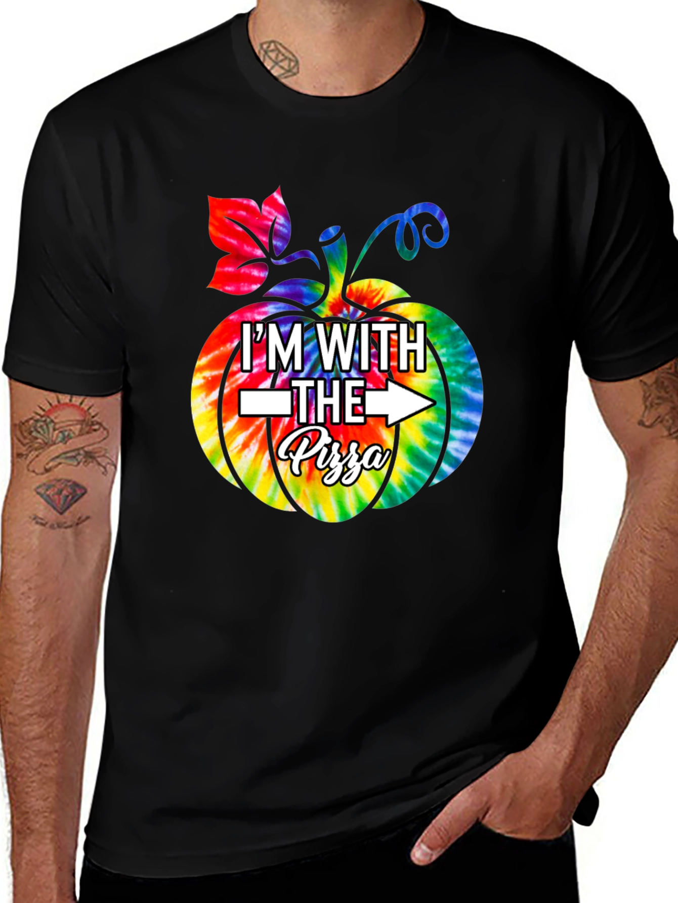 Im With The Pizza Halloween T-Shirt