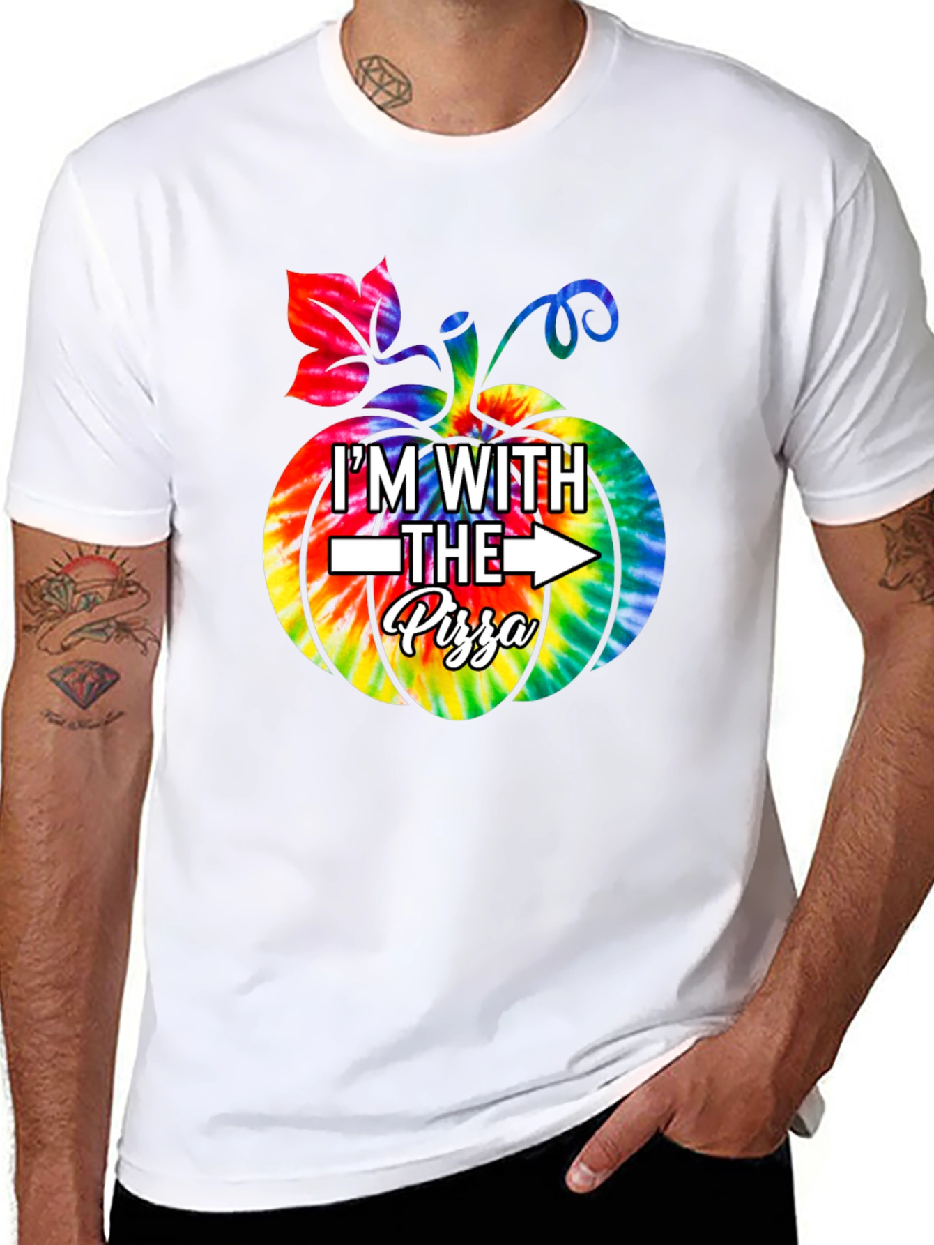Im With The Pizza Halloween T-Shirt