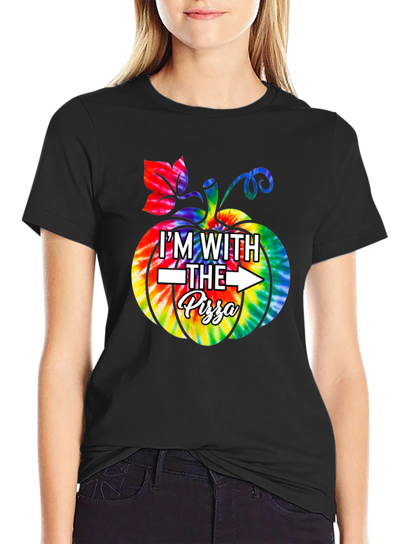 Im With The Pizza Halloween T-Shirt