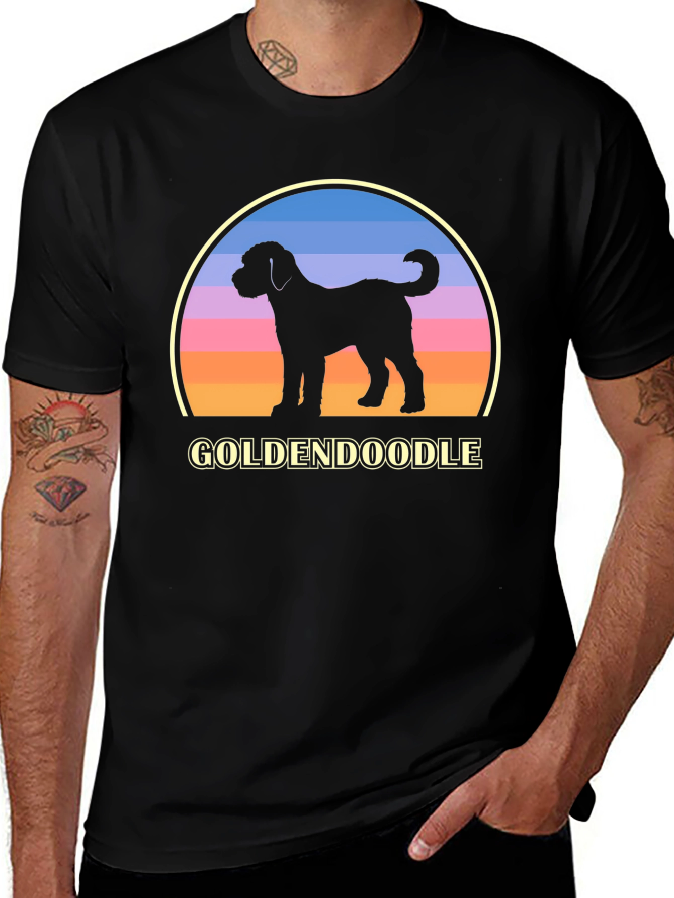 Goldendoodle Sunset T-Shirt Dog Lover Tee