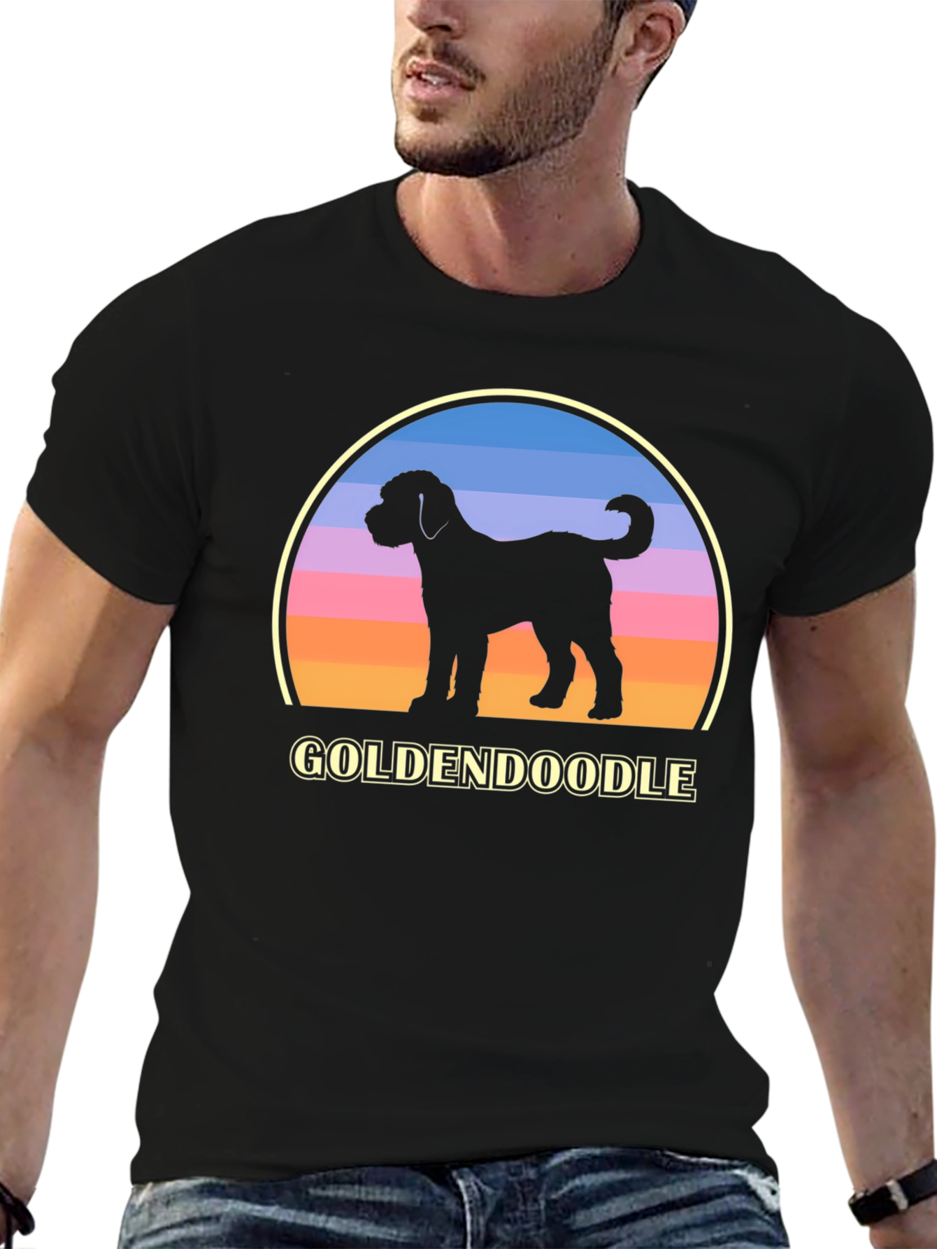 Goldendoodle Sunset T-Shirt Dog Lover Tee