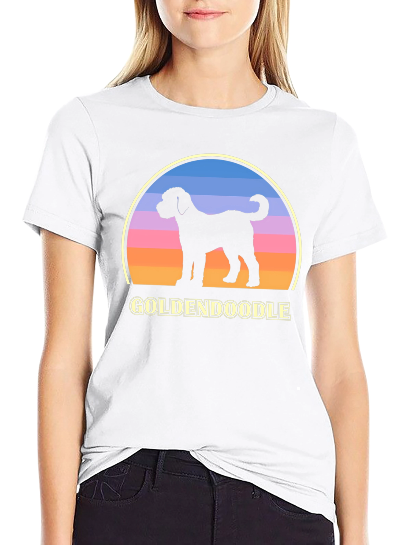 Goldendoodle Sunset T-Shirt Dog Lover Tee