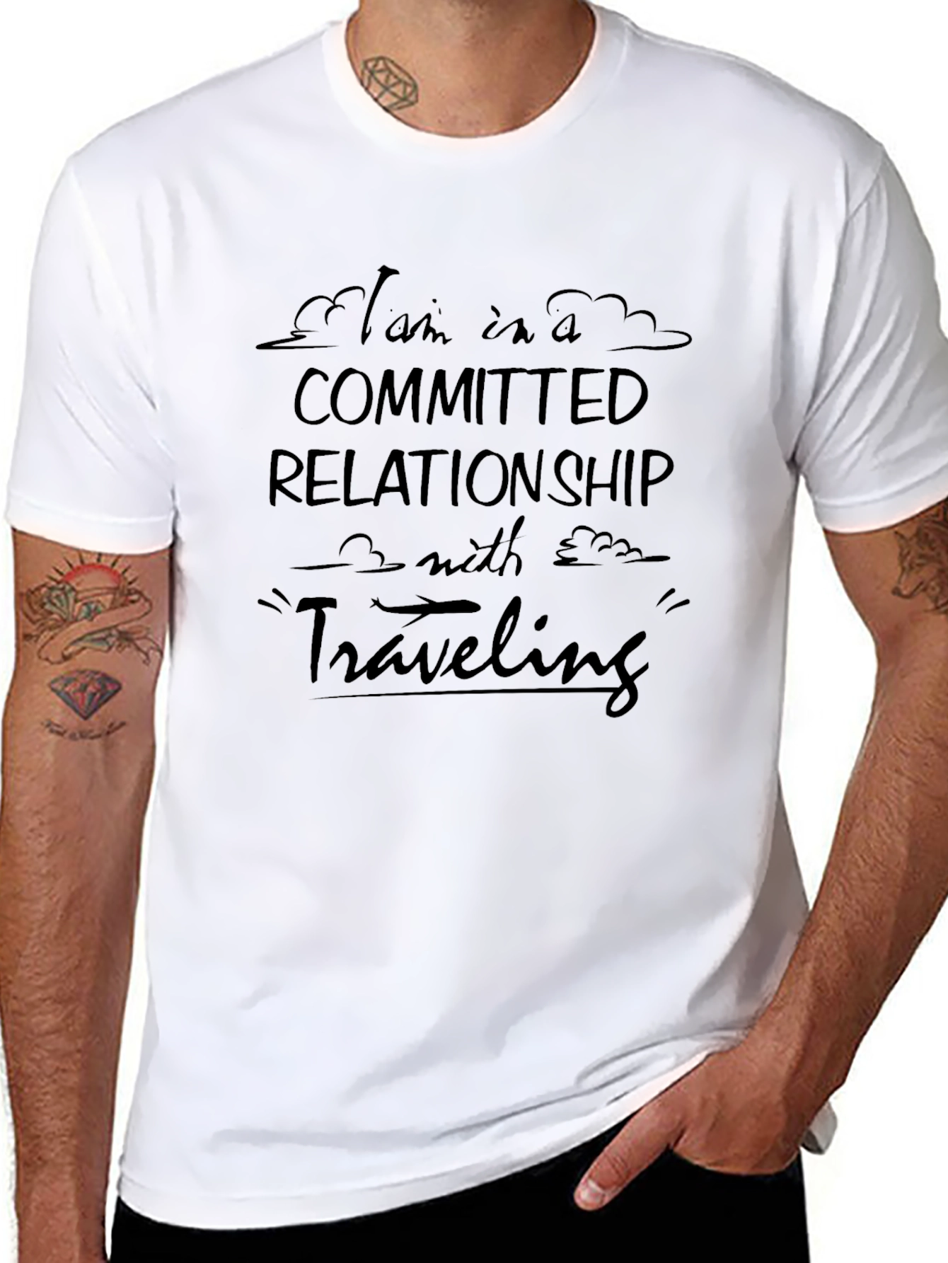 Committed to Traveling Black T-Shirt