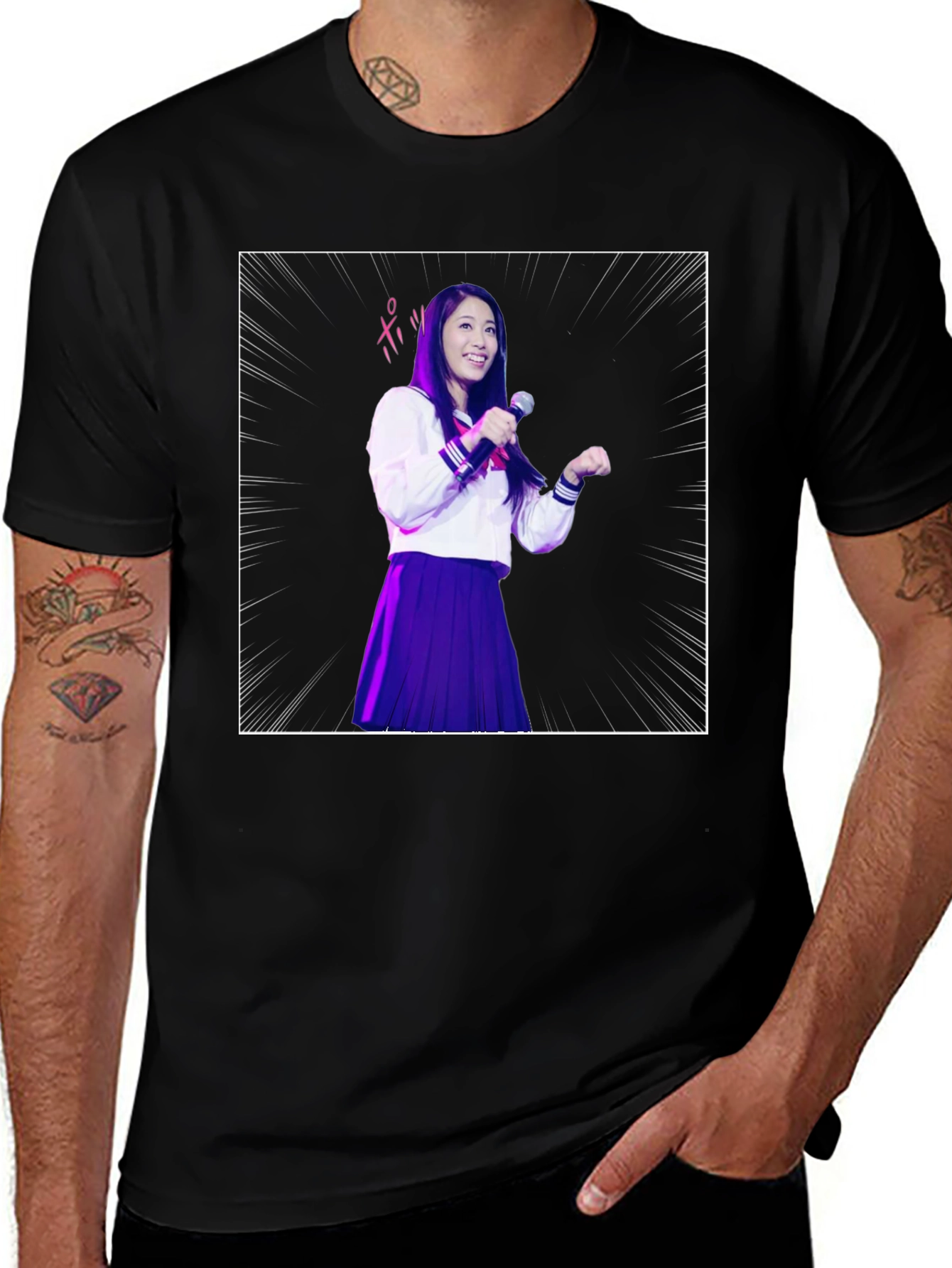 Anime Girl Graphic T-Shirt - Unique Manga Design