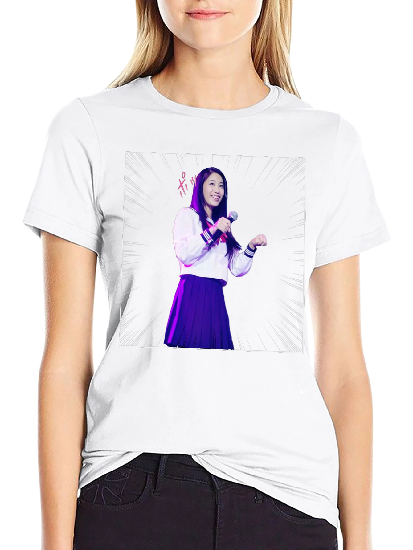 Anime Girl Graphic T-Shirt - Unique Manga Design