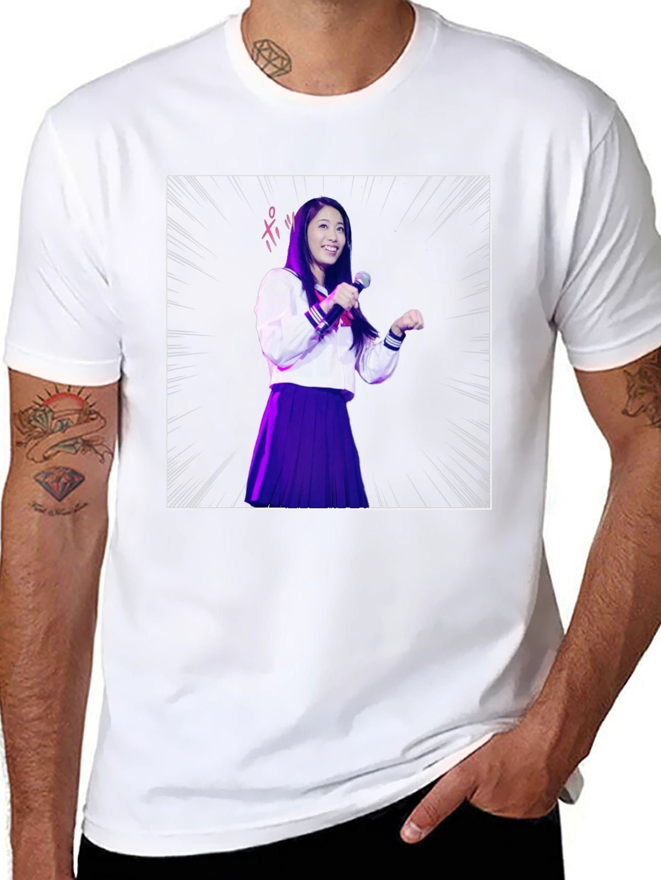 Anime Girl Graphic T-Shirt - Unique Manga Design